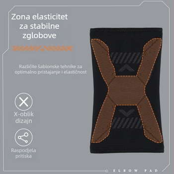 TMT Kompresivni zavoj za lakat za odrasle, najlonska zaštita zgloba lakta