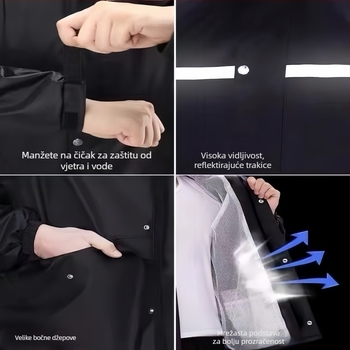 Set kišobran i hlače za kišu, podijeljeni dizajn, Oxford tkanina, PVC vodootporni sloj, za odrasle, za vanjsku vožnju