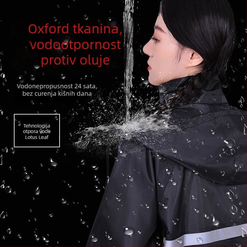 Set kišobran i hlače za kišu, podijeljeni dizajn, Oxford tkanina, PVC vodootporni sloj, za odrasle, za vanjsku vožnju