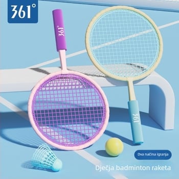 Dječja badminton raketa - ultra lagana ABS konstrukcija, težina 95–100 g, tip reketa: ravni, debljina drške: G1