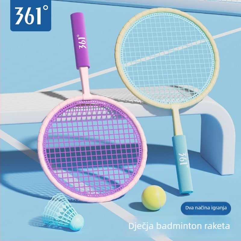 Dječja badminton raketa - ultra lagana ABS konstrukcija, težina 95–100 g, tip reketa: ravni, debljina drške: G1
