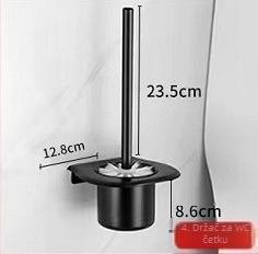 Zidni kupaonski regal za odlaganje s držačem ručnika - nehrđajući čelik, nosivost 30 kg, jednoslojni, model 300, završna obrada pečenim premazom