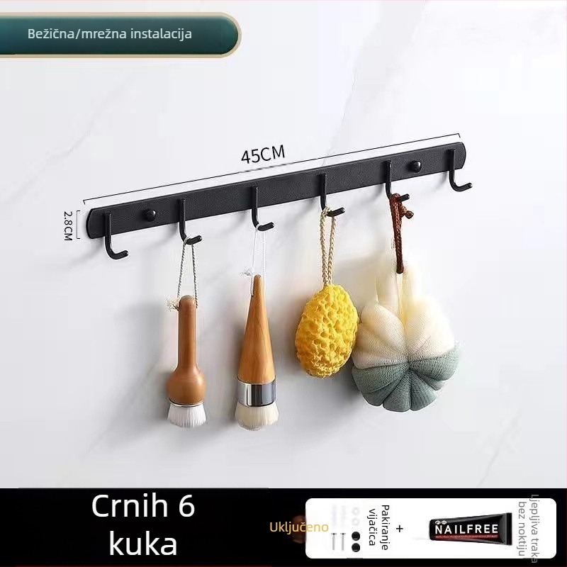 Zidni kupaonski regal za odlaganje s držačem ručnika - nehrđajući čelik, nosivost 30 kg, jednoslojni, model 300, završna obrada pečenim premazom