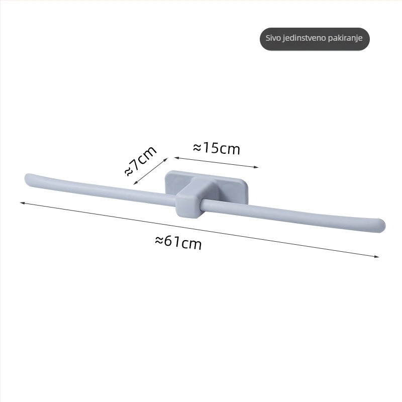 Plastični držač za ručnike s vakuumskim pričvršćivanjem, bez bušenja, 1 kom, brenda Rising Rainbow