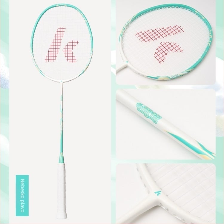 Kawasaki 4U Badminton Reket, Okvir od karbonskog kompozita, Najlon vlakna, Duljina 675 mm, Težina 80–84 g, Drška G5