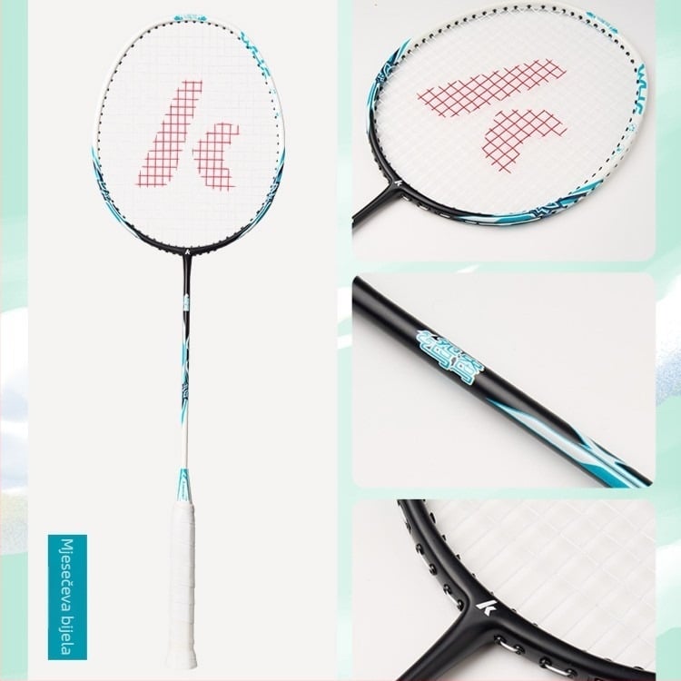 Kawasaki 4U Badminton Reket, Okvir od karbonskog kompozita, Najlon vlakna, Duljina 675 mm, Težina 80–84 g, Drška G5