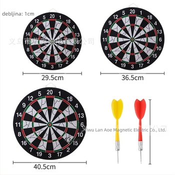 Set dartboard od papira s biljnim vlaknima, dvostrani papirnati cilj, debljina 1 cm, kutija od 36 komada, modeli LA-12767/15767/17767