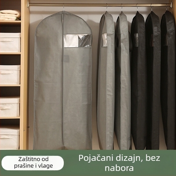 Set zaštitnih futrola za odjeću s prozirnim prozorom, jednostavan moderni stil; PEVA materijal; za odijelo, kaput, perjanu jaknu i vjenčanu haljinu; zaštita od prašine i vlage; za putovanja ili skladištenje u spavaćoj sobi.