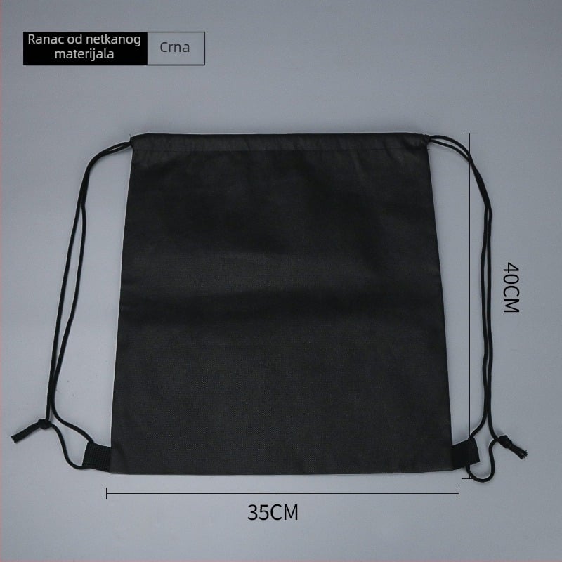 Netkani ruksak sa šniranjem zatvaračem, spunbond netkano platno, otisak toplinskog transfera, prilagodljiv