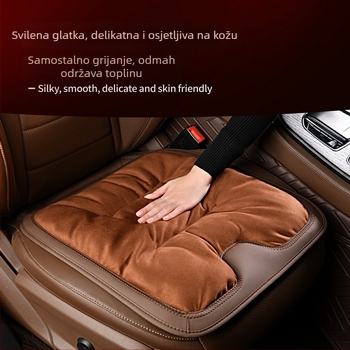 Jastučić za sjedalo automobila - površina: vunasta pletena tkanina; punilo: flanel pamuk; zima; set od više komada