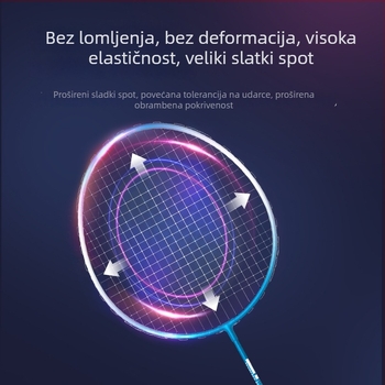 Reket badminton s Ferroalloy okvirom, nylon strunama, za početnike i juniore, umjerena tvrdoća šipke, pogodna za fitness i trčanje