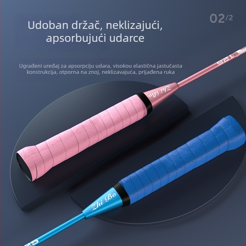 Reket badminton s Ferroalloy okvirom, nylon strunama, za početnike i juniore, umjerena tvrdoća šipke, pogodna za fitness i trčanje