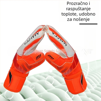 Rukavice golmana za djecu, latex s zaštitom prstiju, ST-828-2, Pinguan, nogometni trening