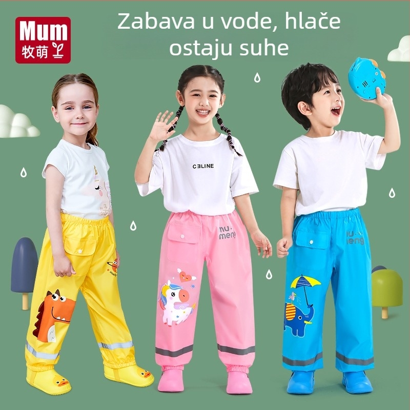 Dječje kišne hlače - vodootporan Oxford materijal, PU sloj, moguć tisak logotipa