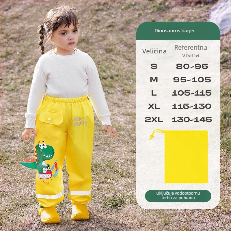 Dječje kišne hlače - vodootporan Oxford materijal, PU sloj, moguć tisak logotipa