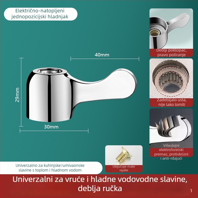 Ručka za miješanje toplu i hladnu vode, model HNGT02140, ABS + nehrđajući čelik, marka Yipin Impression, moderan minimalistički stil