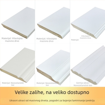 Drvena lajsna Weihuang | Moderan stil / Svijetli luksuz | Višeslojni model s drvenim završnim slojem