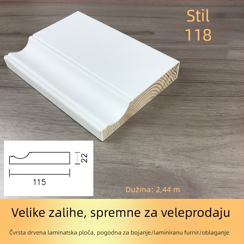 Drvena lajsna Weihuang | Moderan stil / Svijetli luksuz | Višeslojni model s drvenim završnim slojem