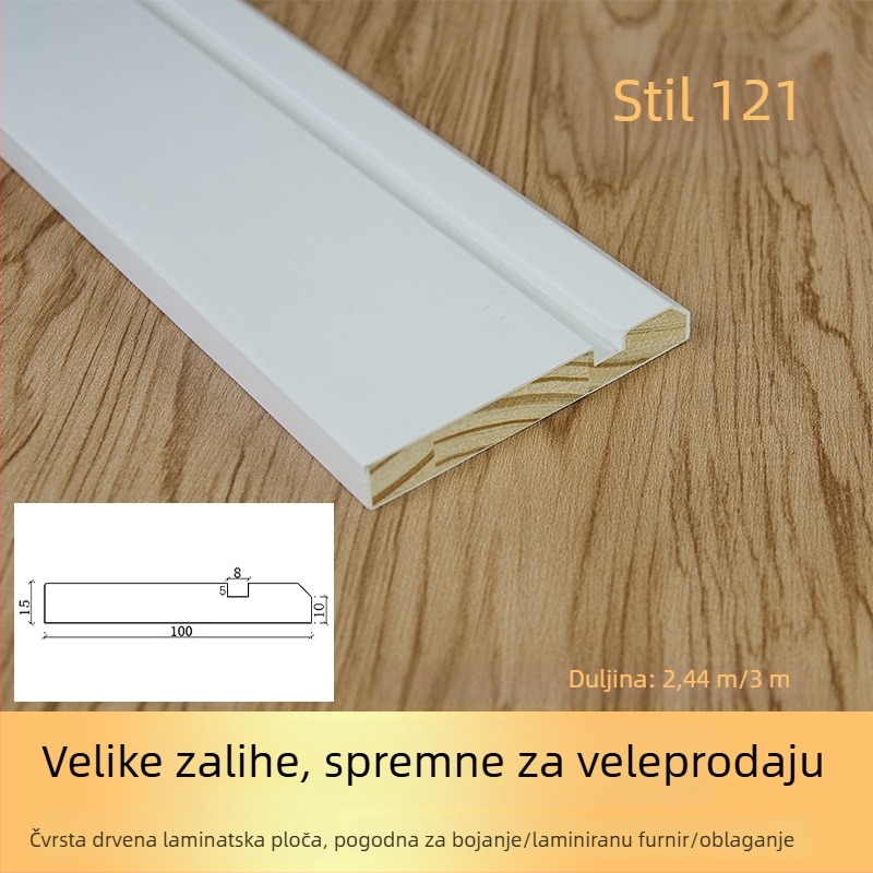 Drvena lajsna Weihuang | Moderan stil / Svijetli luksuz | Višeslojni model s drvenim završnim slojem