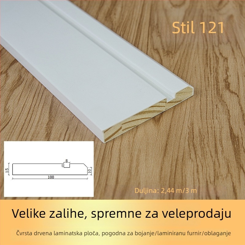 Drvena lajsna Weihuang | Moderan stil / Svijetli luksuz | Višeslojni model s drvenim završnim slojem