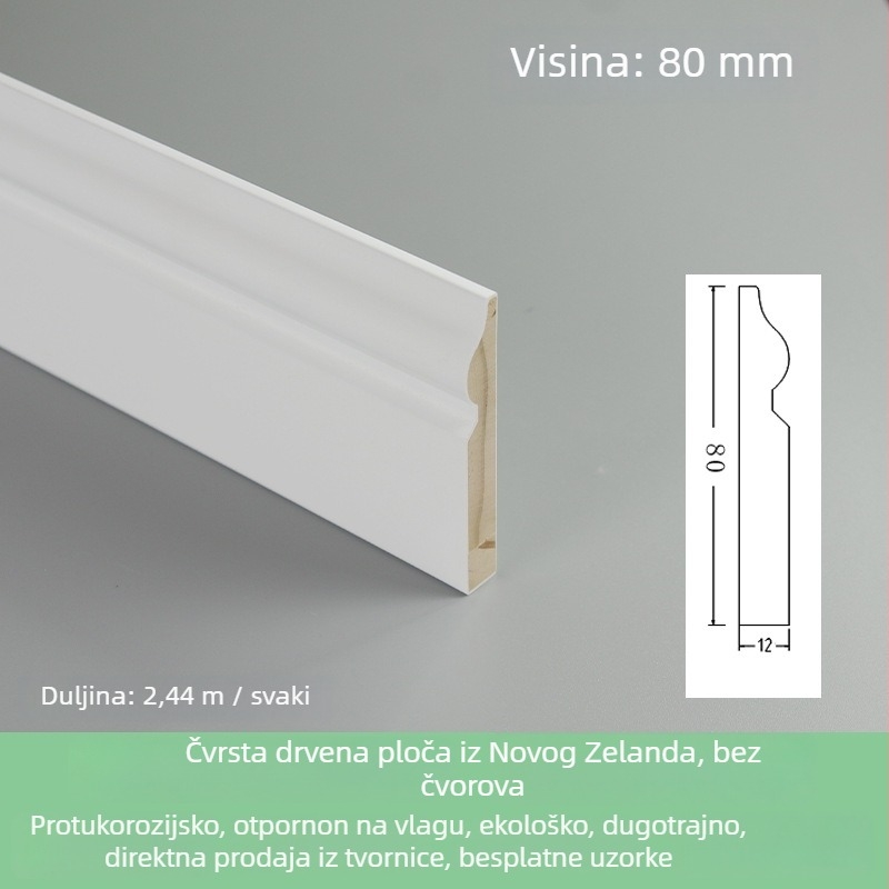 Drvena lajsna Weihuang | Moderan stil / Svijetli luksuz | Višeslojni model s drvenim završnim slojem