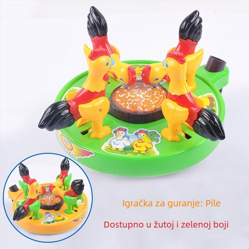 Dječja push walker igračka s jednostrukim dizajnom, zvončićem s glazbom, PVC interaktivna igračka za djecu 4–6 godina