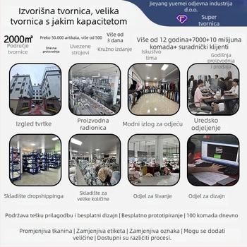 Muški pleteni džemper s okruglim izrezom, blok boja, dugi rukavi, labav kroj, poliesterska smjesa