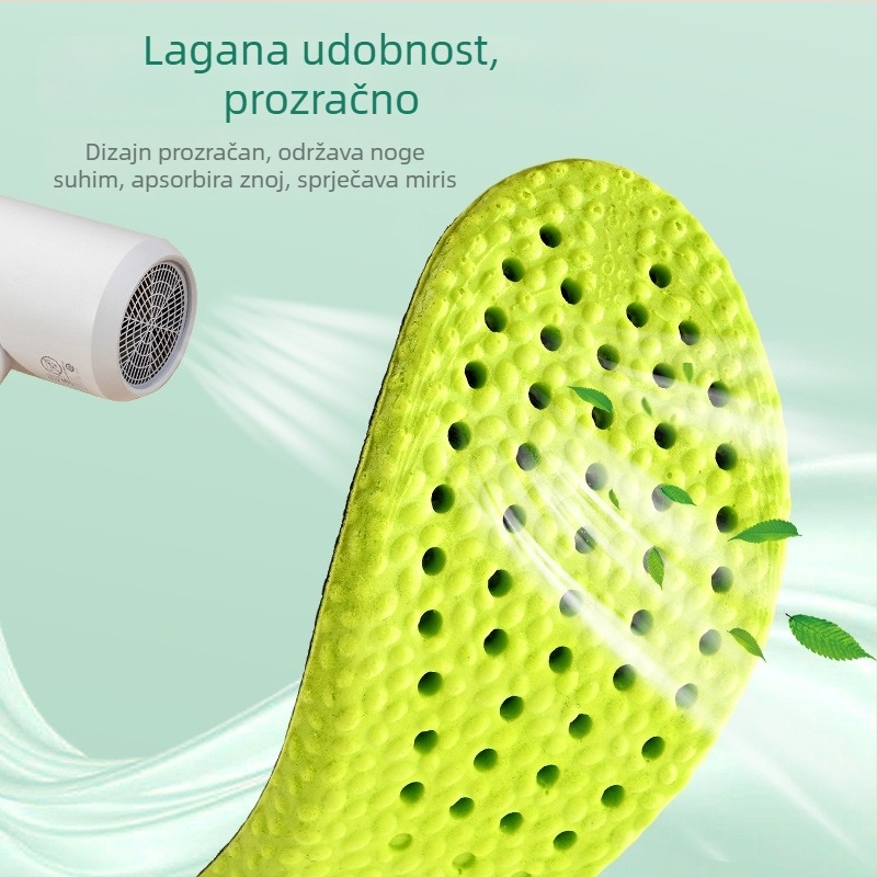 PU ulošak za cipele – deodorirajući, prozračan, apsorpcija udaraca, potpuni ulošak, model 5080-19, stil: brtveni ulošak (gasket), za sportske i svakodnevne cipele, unisex