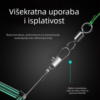 Kuka za najlonsku liniju s četiri udice, protiv zaplitanja