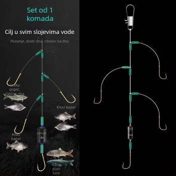 Kuka za najlonsku liniju s četiri udice, protiv zaplitanja