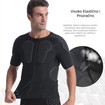 Kombinirani sportski zaštitni top — zaštita ramena, prsa i struka; materijal spandex; branda Morning Walk; za ragbi