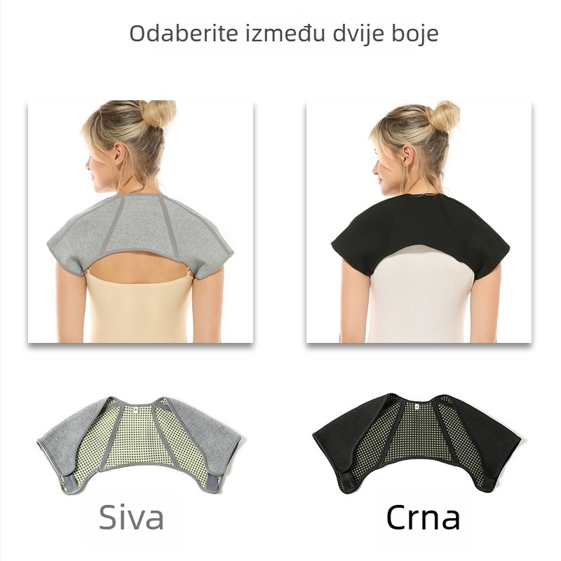 Mugwort fizioterapijski šal za ramena za odrasle, pleteni šal za ramena i vrat, materijal: vlakna, spandeks, latex, zaštita ramena