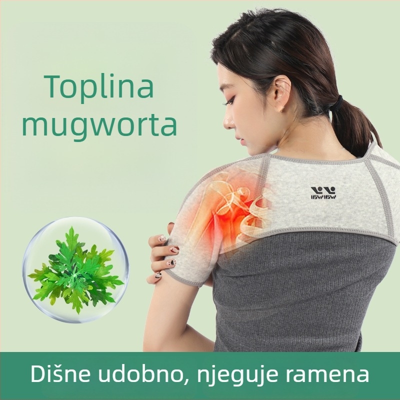Zagrijavajuća jastučnica za ramena s pohranjivanjem topline i zaštitom vrata, prilagodljiva za odrasle (Materijal: poliester-spandeks-elastan; Zaštićena područja: ramena; Primjena: trčanje, vožnja bicikla, fitness)
