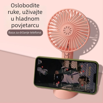 Prijenosni vanjski ručni ventilator, USB punjivi, tih, 4 lopatice, 3 brzine