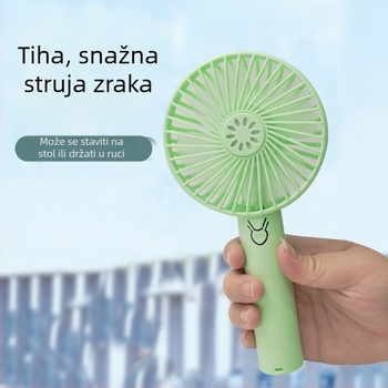 Prijenosni vanjski ručni ventilator, USB punjivi, tih, 4 lopatice, 3 brzine
