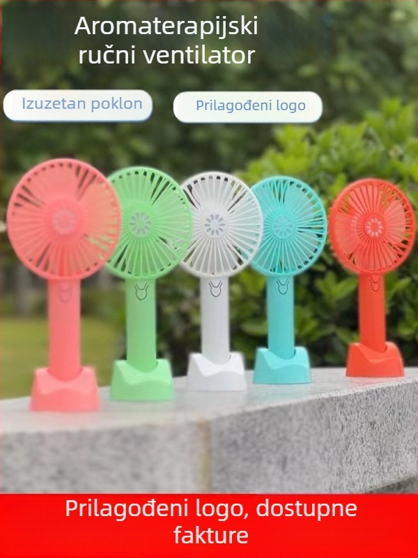 Prijenosni vanjski ručni ventilator, USB punjivi, tih, 4 lopatice, 3 brzine