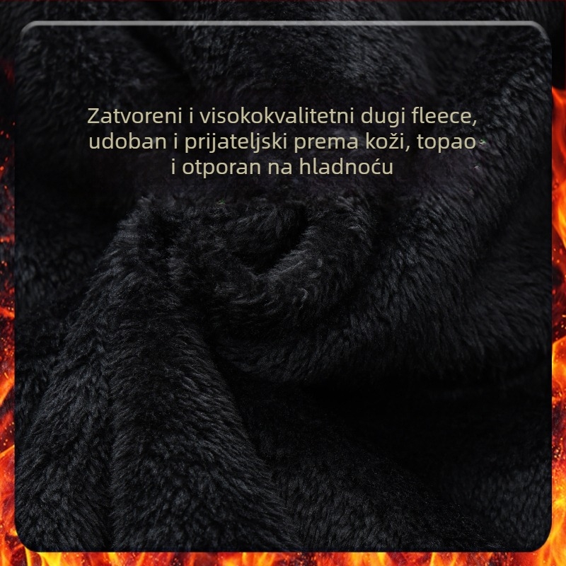 Kamuflažni fleece set za radnu odjeću, otporan na vjetar i topao, zimska jakna i hlače, tkanina pamuk-mješavina