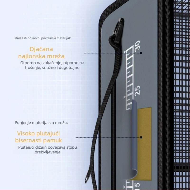 Koš za zaštitu ribolova – plutajući, brzo sušeći, prijenosni najlonski pribor za morski i stijenski ribolov (Brend: Fishing Manager)