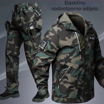 Unisex radni set s kamuflažnim uzorkom, mješavina kemijskih vlakana, prozračan, otporan na habanje, proljeće–jesen