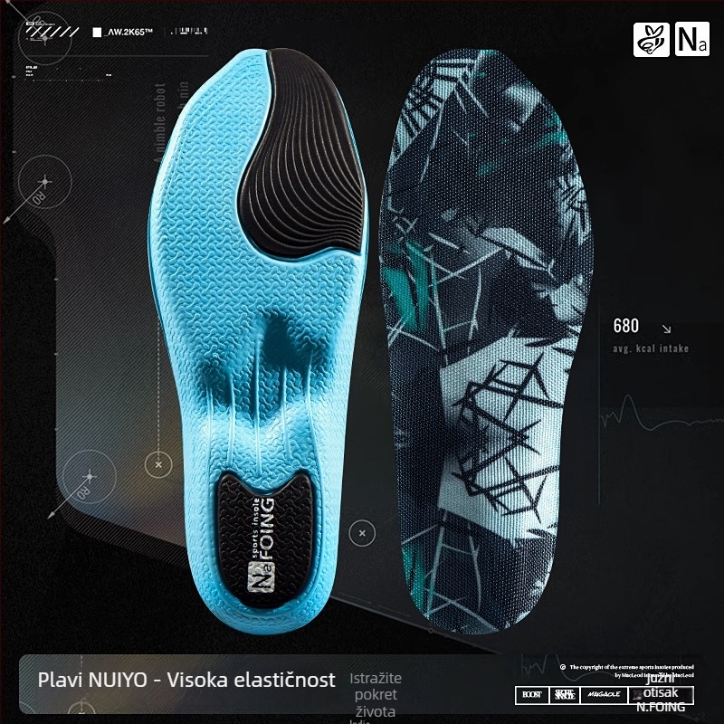 EVA sportske uloške za ploske noge, potpora luka, prozračne, upijanje znoja, cijela uloška, model 6628