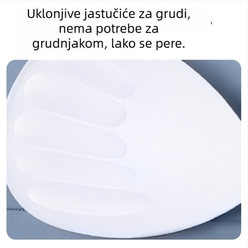 Ženski trodijelni joga set — prugasti uzorak, prozračna smjesa poliestera, 82,5% poliester, 17,5% spandeks podstava, pogodan za trčanje i fitness
