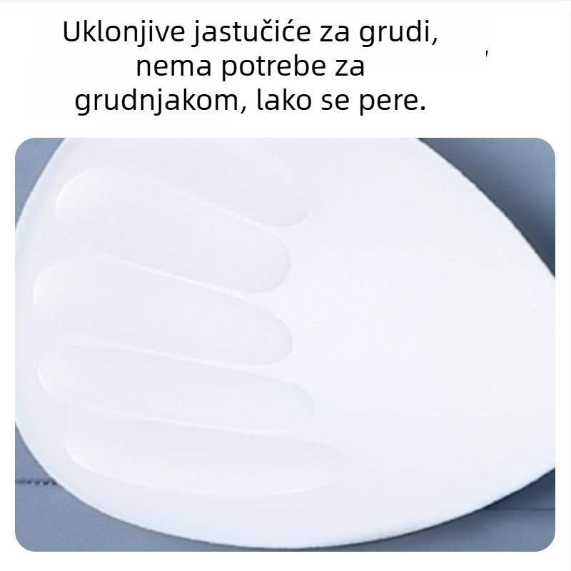 Ženski trodijelni joga set — prugasti uzorak, prozračna smjesa poliestera, 82,5% poliester, 17,5% spandeks podstava, pogodan za trčanje i fitness