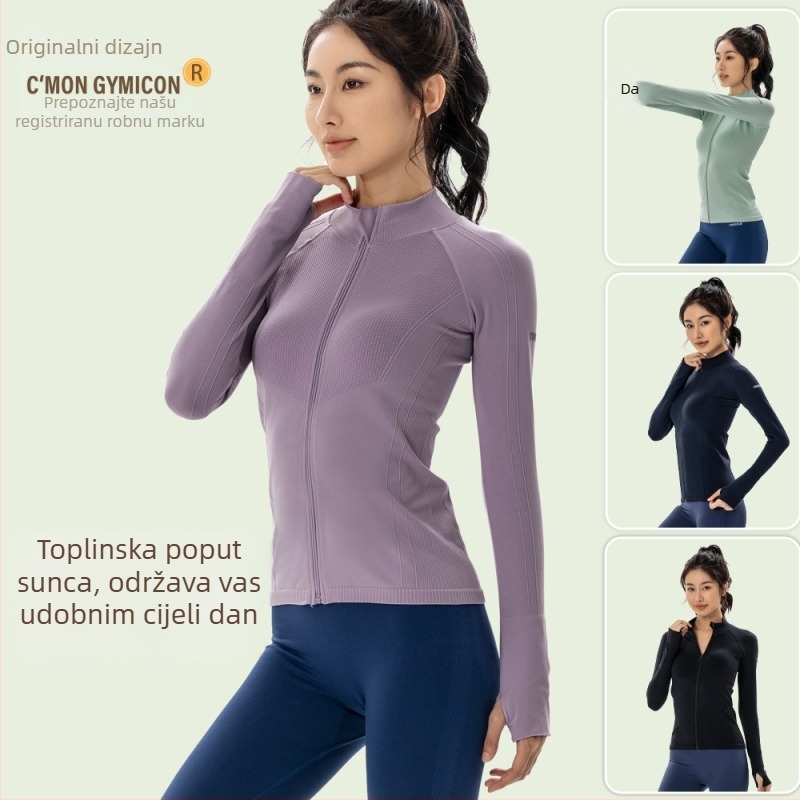 c'mon gymicon Ženska windproof joga jakna - uski kroj, četverostruka elastičnost, dugi rukavi, materijal: 94% najlon, podstava od pamuka