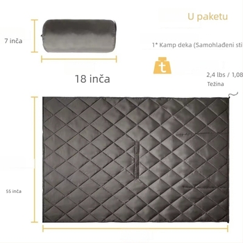 Vanjska deka 4-u-1, višefunkcionalna šivana deka, vodootporna, lagana za nošenje, s mogućnošću korištenja kao spavaća vreća i nosivi šal