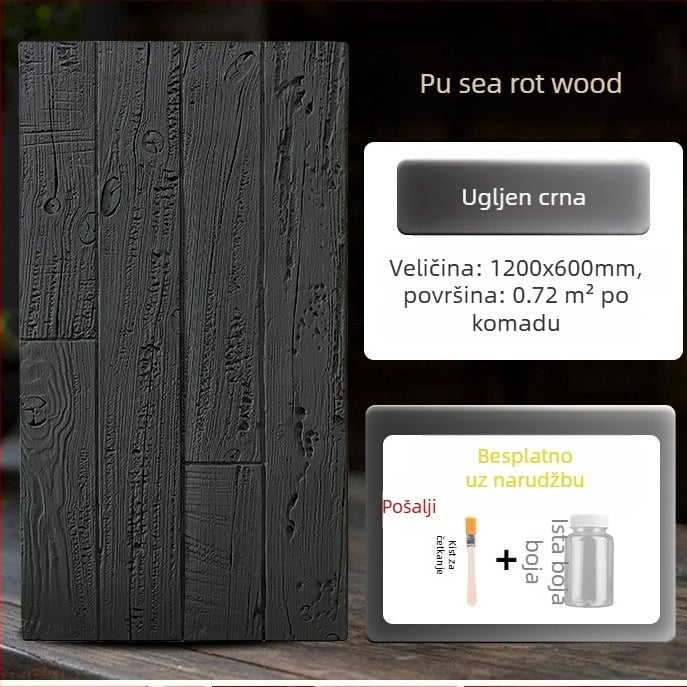 Panel zidne dekoracije od antičke opeke s PU drvenim učinkom, europski klasični stil, mat završna obrada, poliuretanska izrada