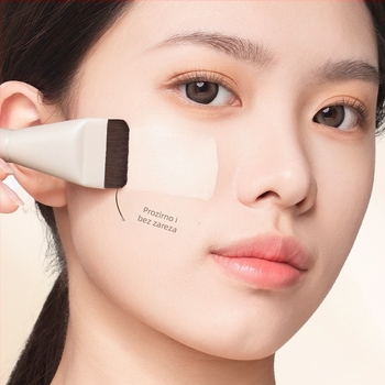 Četkica za temelje sa sintetičkim vlaknima, drvena kratka drška, ravna glava