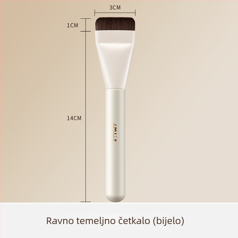 Četkica za temelje sa sintetičkim vlaknima, drvena kratka drška, ravna glava