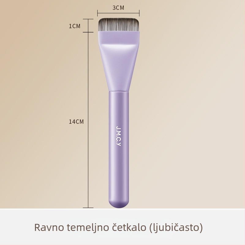 Četkica za temelje sa sintetičkim vlaknima, drvena kratka drška, ravna glava