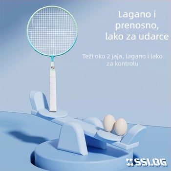 Dječja reketa za badminton – okvir od željezne zlitine, težina 95–100 g, drška G3