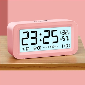 Studentski elektronički budilnik s LCD zaslonom, baterijsko napajanje, Seiko mehanizam, termometar i mjerenje vlage